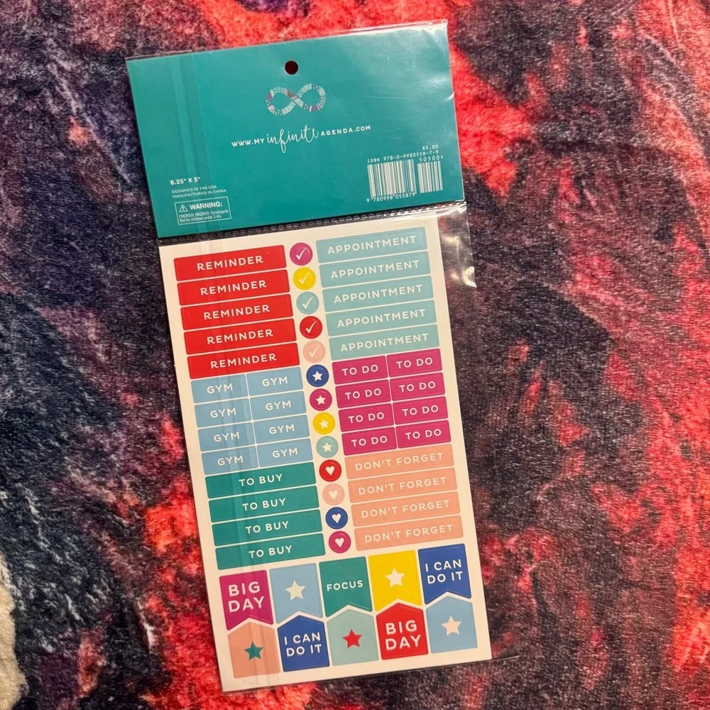 💜 My Infinite Agenda Planner Sticker Sheets - NWT